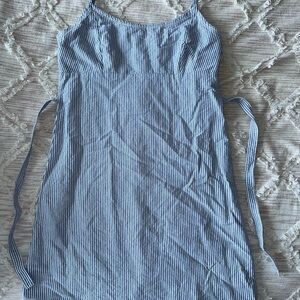 Brandy Melville Navy and White Striped Top